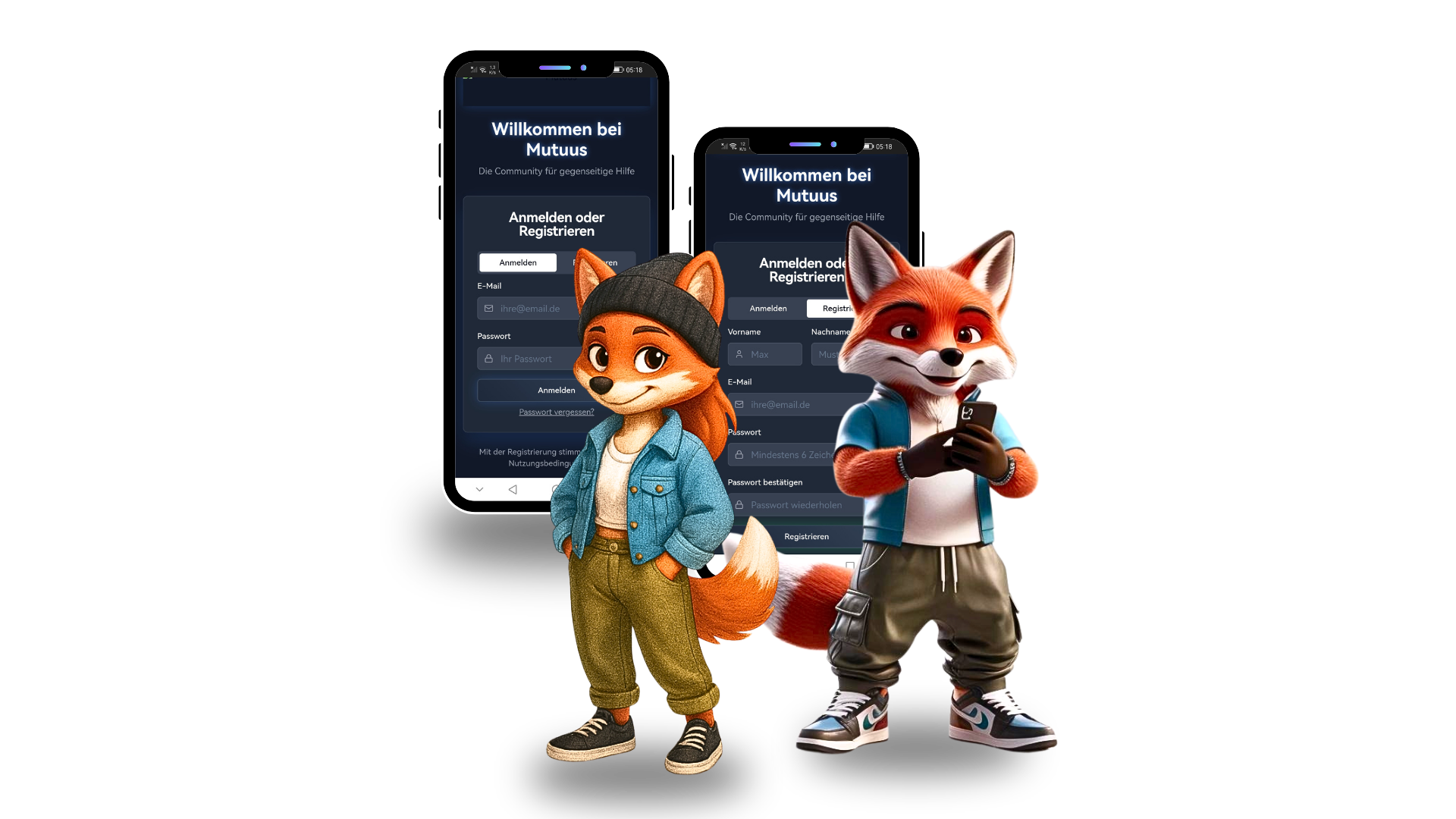 Mutuus App auf dem Smartphone